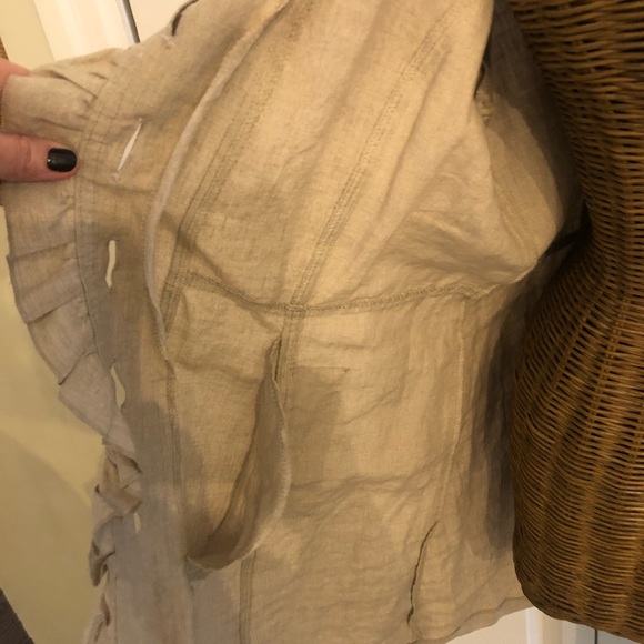 Frilled Light linen jacket , size Xl - Picture 6 of 11
